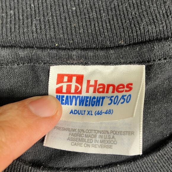 Hanes T-Shirt Mens XL Black Romeo Juliet 1997 Graphic Tee Vintage Theater - Picture 5 of 7